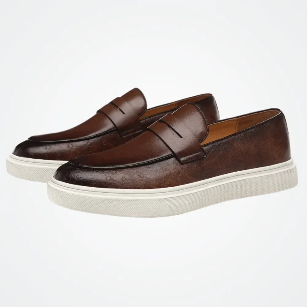 Leather Moccasin Slip-On for Men by Azenli