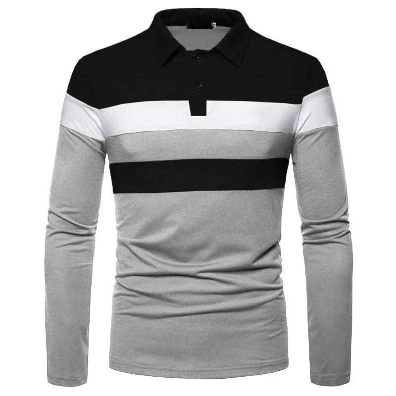 Men's Long Sleeve Polo Shirt Slingint Azenli
