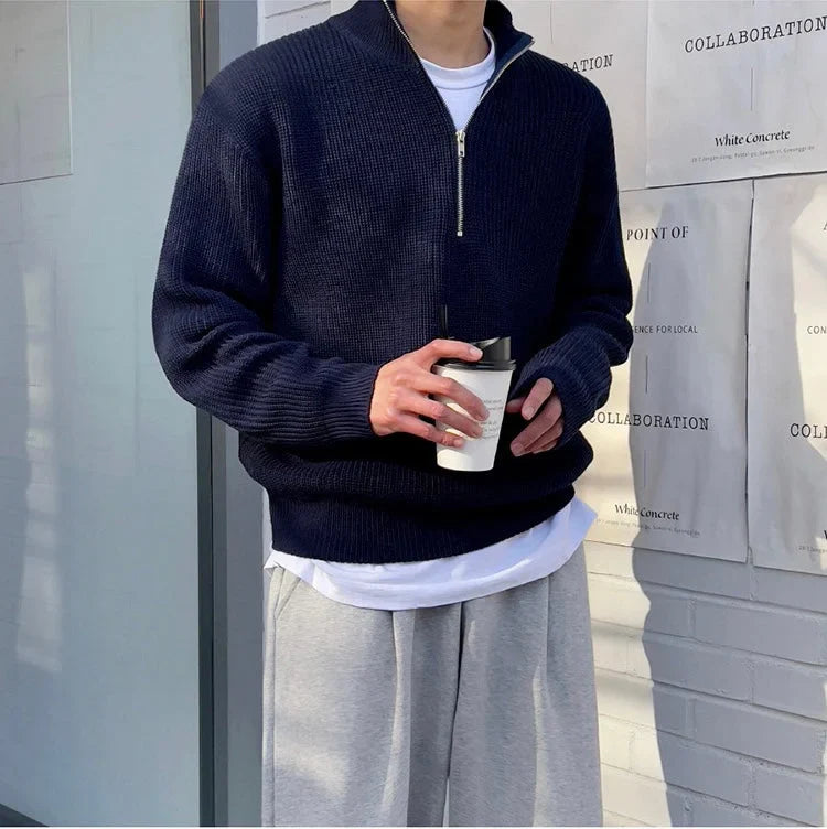 Azenli HALF-ZIP SWEATER