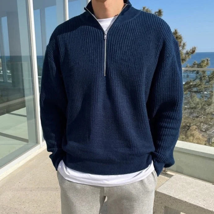 Azenli HALF-ZIP SWEATER