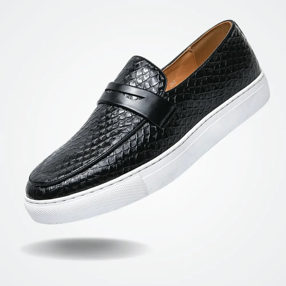 Leather Moccasin Slip On for Men Toulon Azenli