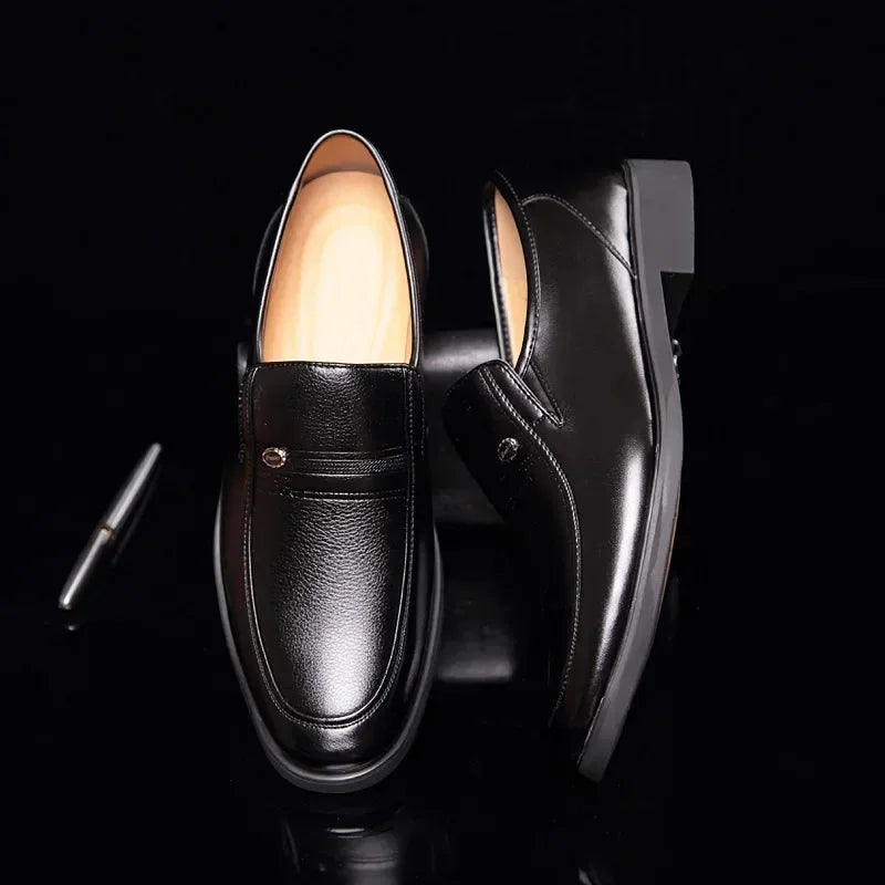 Luxurious Leather Slip-On