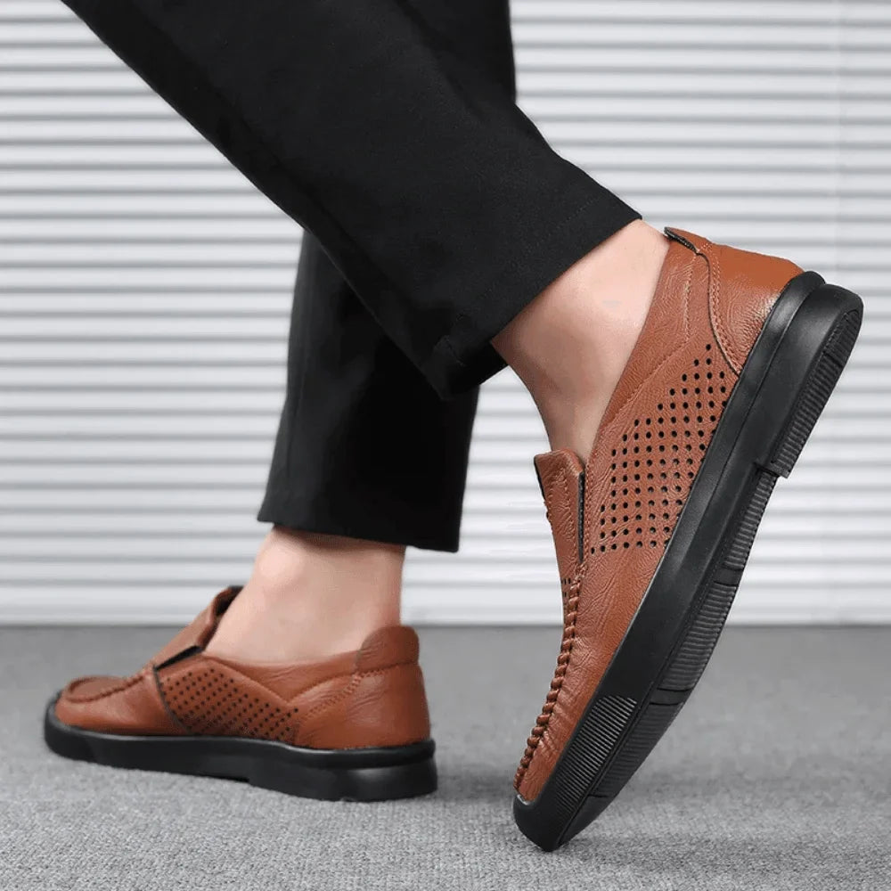 Men's Leather Moccasins Milan Azenli